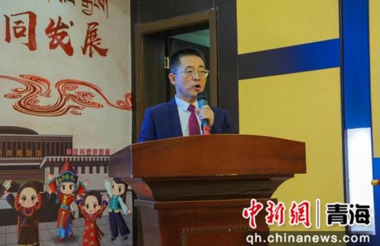 图为《神韵黄南·魅力非遗》宣传片发布会现场。 黄宣供图 图为《神韵黄南·魅力非遗》宣传片发布会现场。 黄宣供图