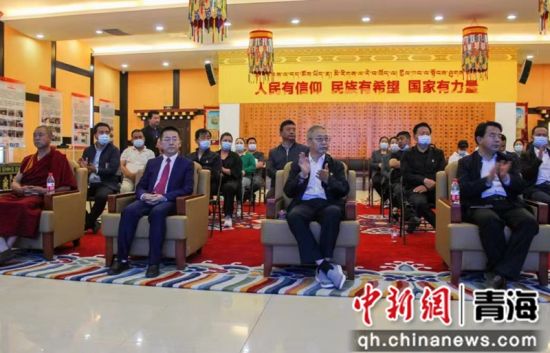 图为《神韵黄南·魅力非遗》宣传片发布会现场。 黄宣供图 图为《神韵黄南·魅力非遗》宣传片发布会现场。 黄宣供图