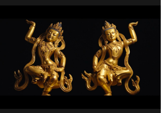 李巍收藏的金铜佛像。 李巍收藏的金铜佛像。